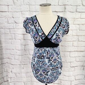 Vintage Y2K Babydoll Top Large Fairy Grunge Dark Whimsigoth *Flaws* Miss Bisou